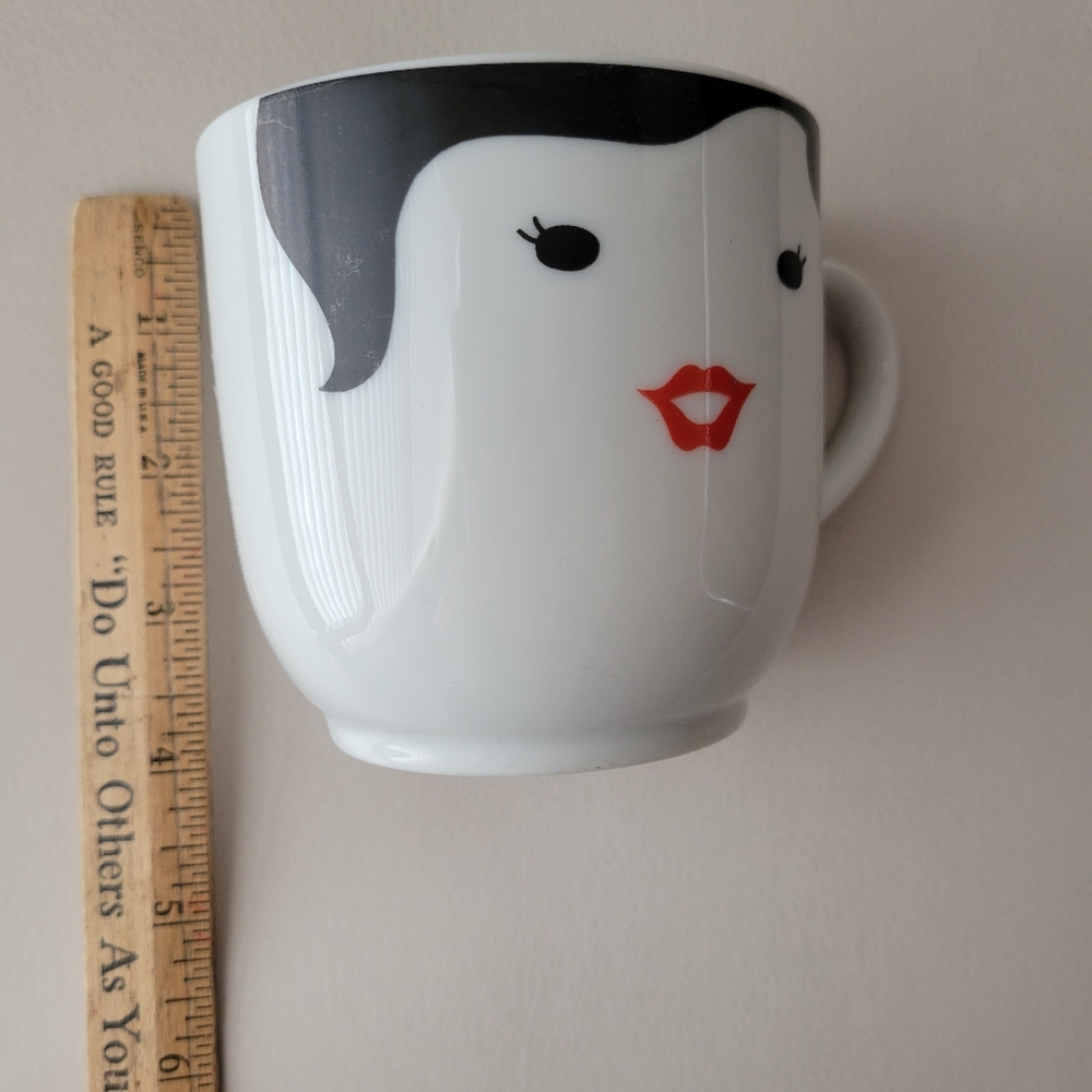 Lady Face Mug Cup ~ Isn't She Lovely?! ~ EUC ~ Made in Japan ~ Mod ~ Pop Art - Picture 12 of 13